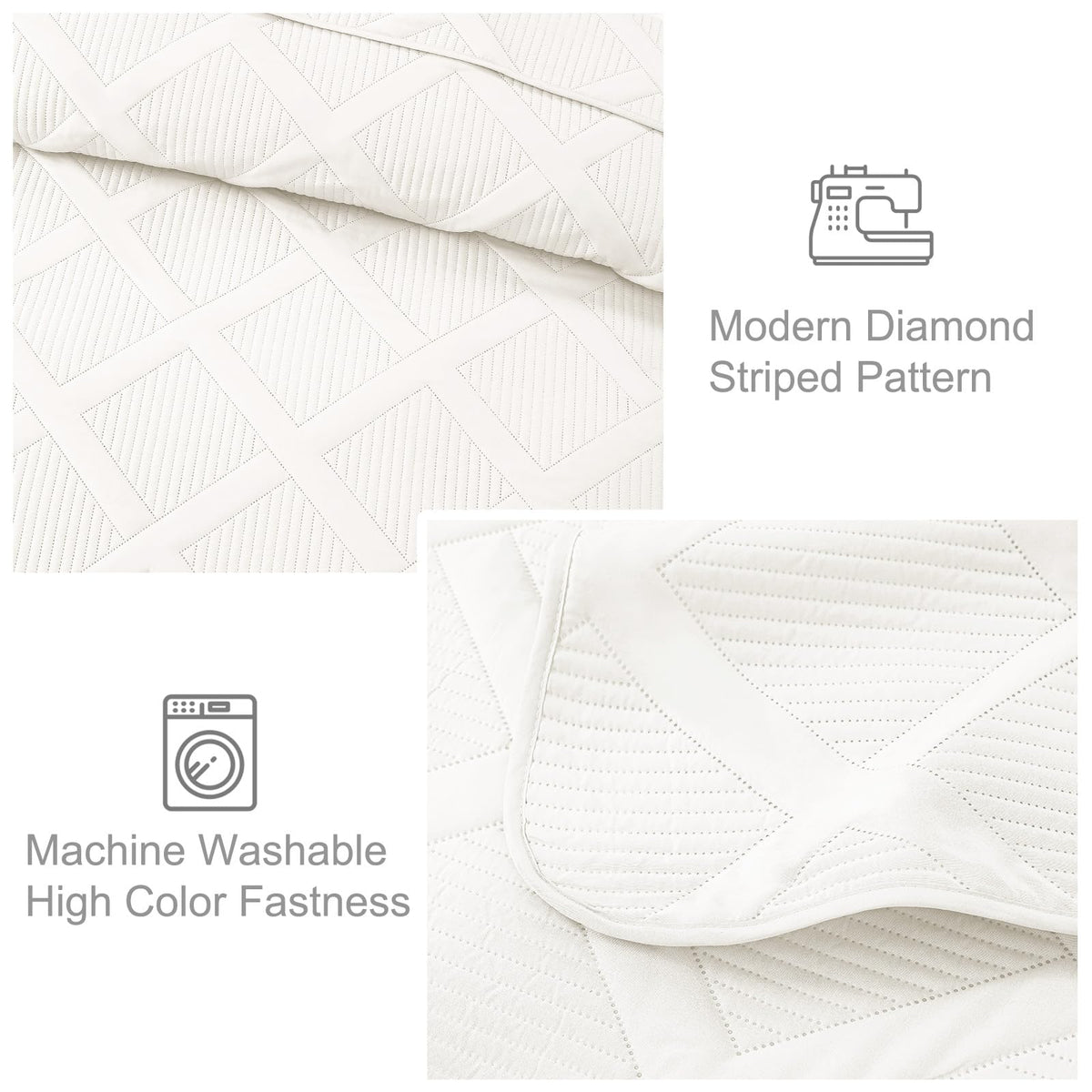 Exclusivo Mezcla king quilt set all-season-friendly lightweight coverage in a bedroom.
