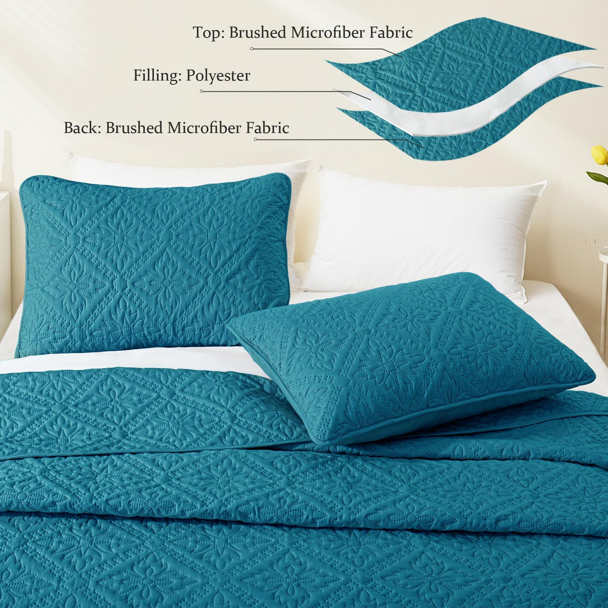 Exclusivo Mezcla lightweight bedspread ideal for summer or layering under a duvet.