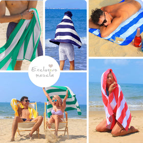 Exclusivo Mezcla navy colorway towel ideal for kids and adults.
