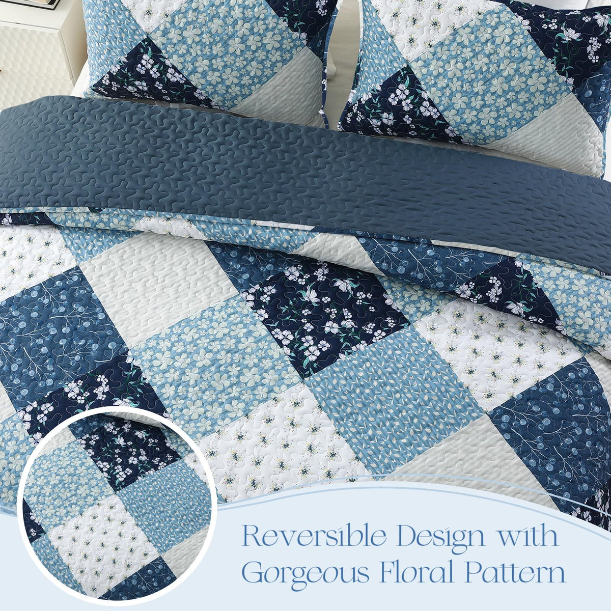 Exclusivo Mezcla patchwork floral print quilt shows vivid design and breathability