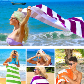 Exclusivo Mezcla versatile towel for beach, pool, bath, and picnics.