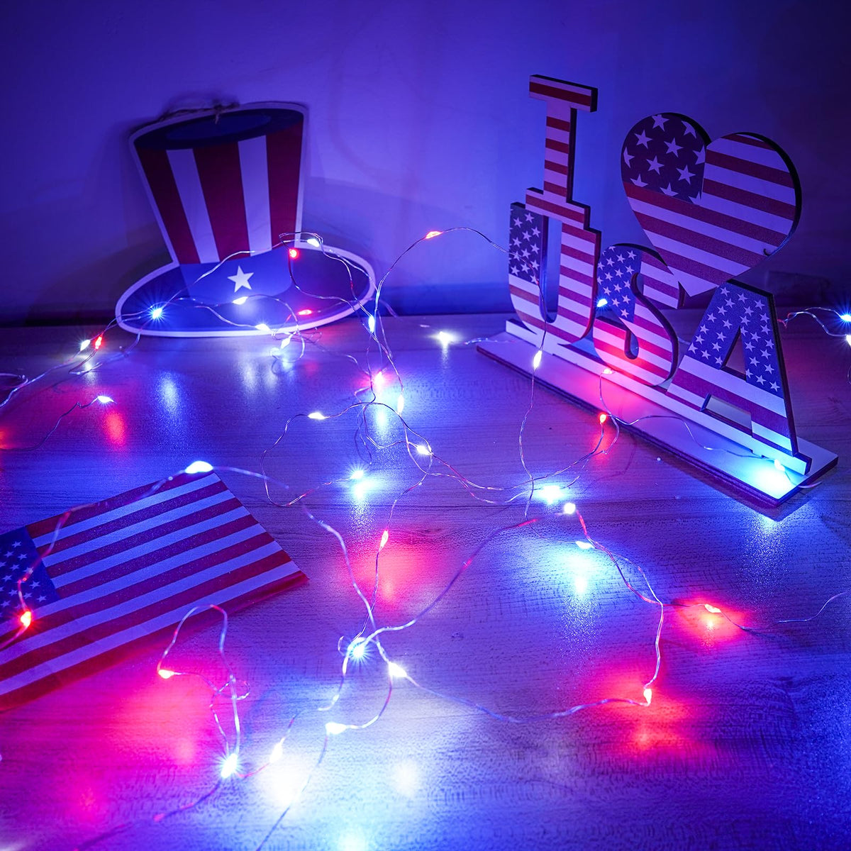 EXF easy-install lights decorate windows, curtains, and furniture