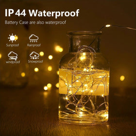 EXF IP44 waterproof battery case keeps lights working outdoors.