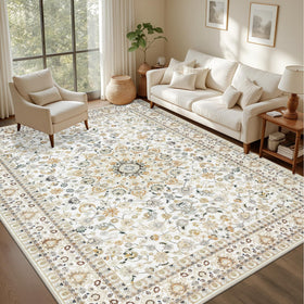 ExpediX 5x7 area rug plush texture close-up highlights soft underfoot comfort