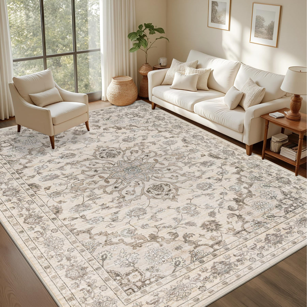 ExpediX 6x9 rug vintage floral pattern adds timeless elegance to living spaces.