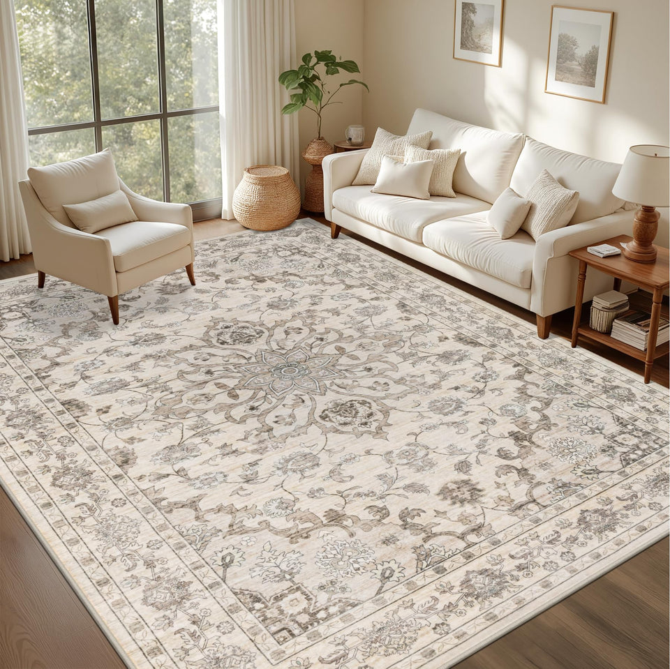 ExpediX 6x9 rug vintage floral pattern adds timeless elegance to living spaces.