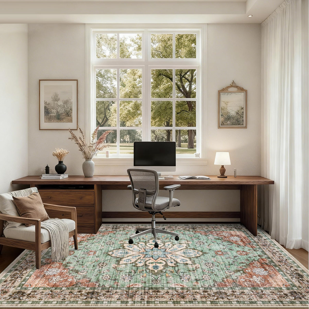 ExpediX 8x10 kids-pets-friendly rug suitable for family spaces