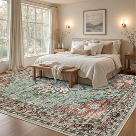 ExpediX 8x10 rug features stain-resistant surface for easy cleanup