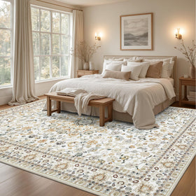ExpediX area rug 9x12 stain resistant and washable for busy homes