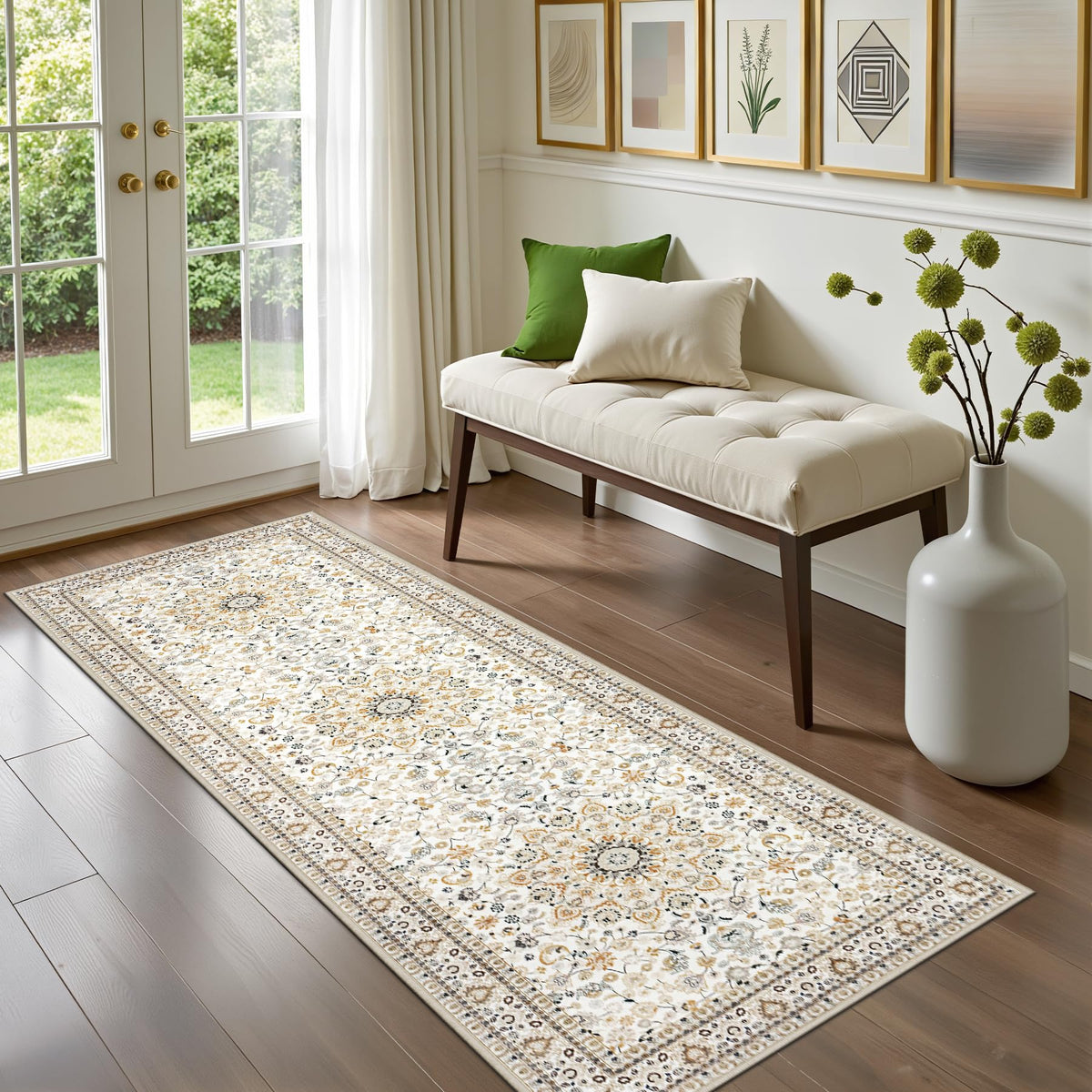 ExpediX hallway runner rug non-slip backing keeps high-traffic hallways safely in place