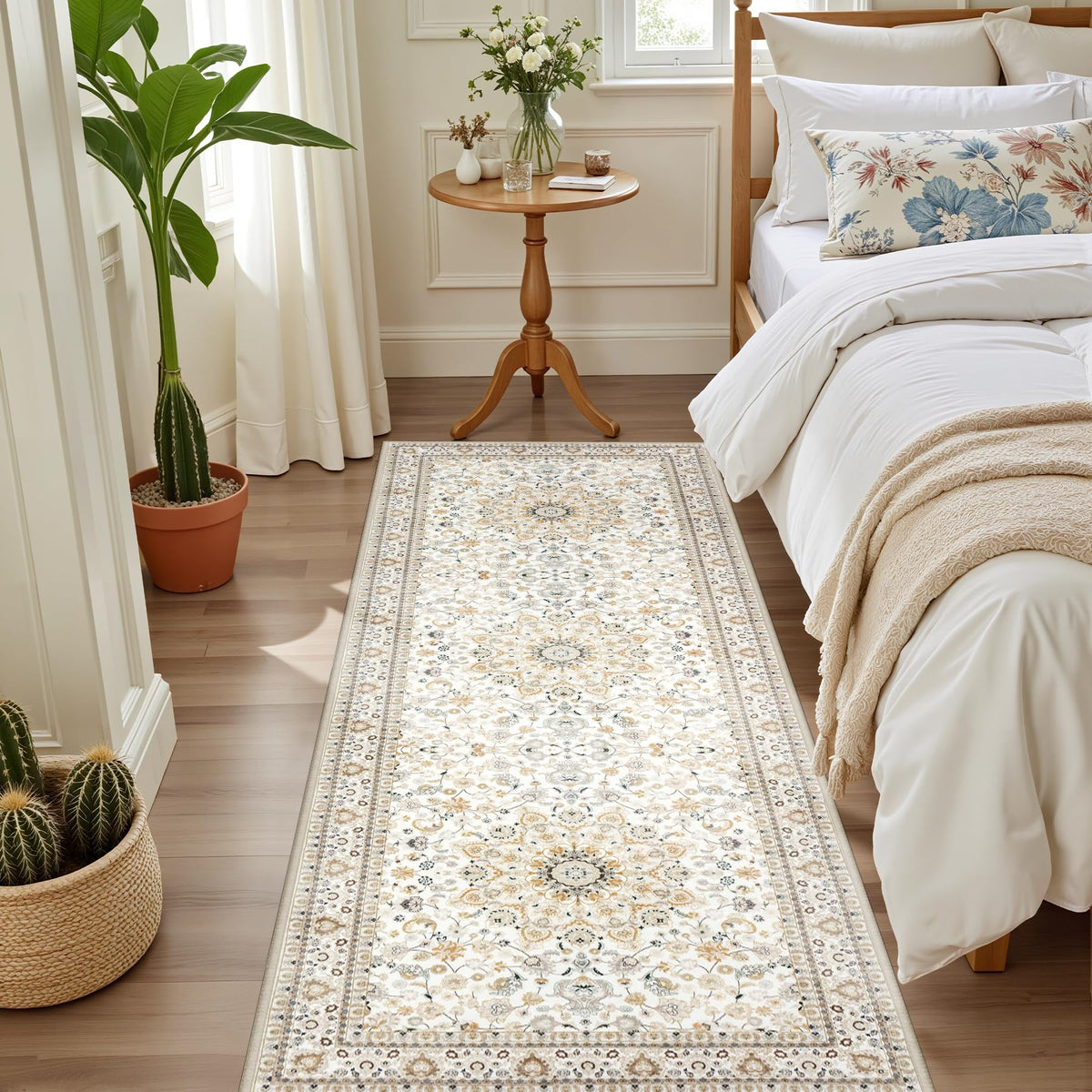 ExpediX hallway runner rug is machine washable for quick cleanups after daily use