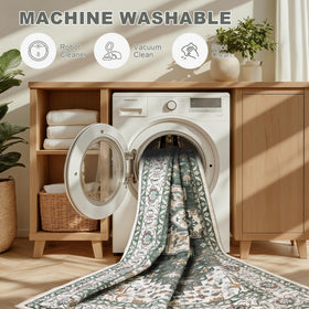 ExpediX large 8x10 boho carpet suits living rooms and dining areas.