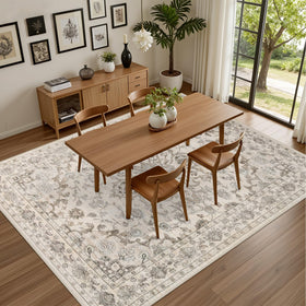 ExpediX rug with stain-resistant surface beads liquids for quick spot cleaning.