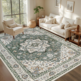 ExpediX washable 8x10 area rug for easy cleaning and daily living.