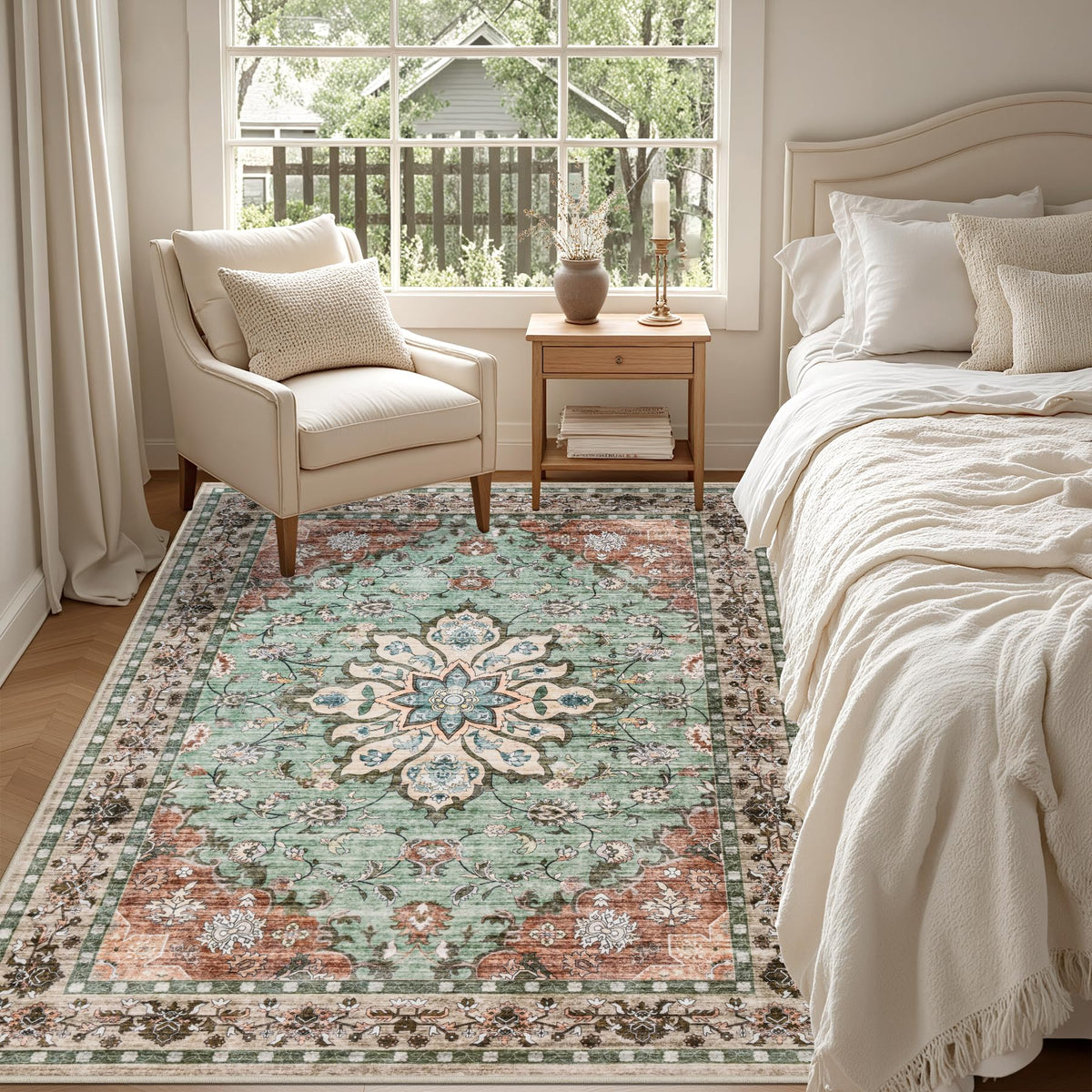 ExpediX washable rug with stain resistance keeps daily messes easy