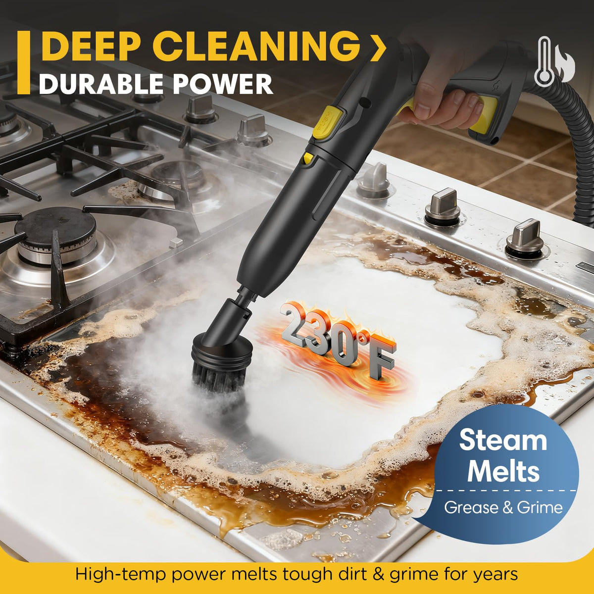 Expertcun steam cleaner providing chemical-free cleaning with water-based method