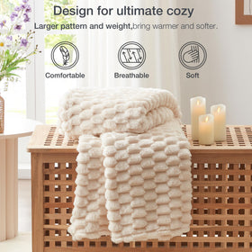EXQ Home 50x60 inch blanket provides generous couch or bed coverage