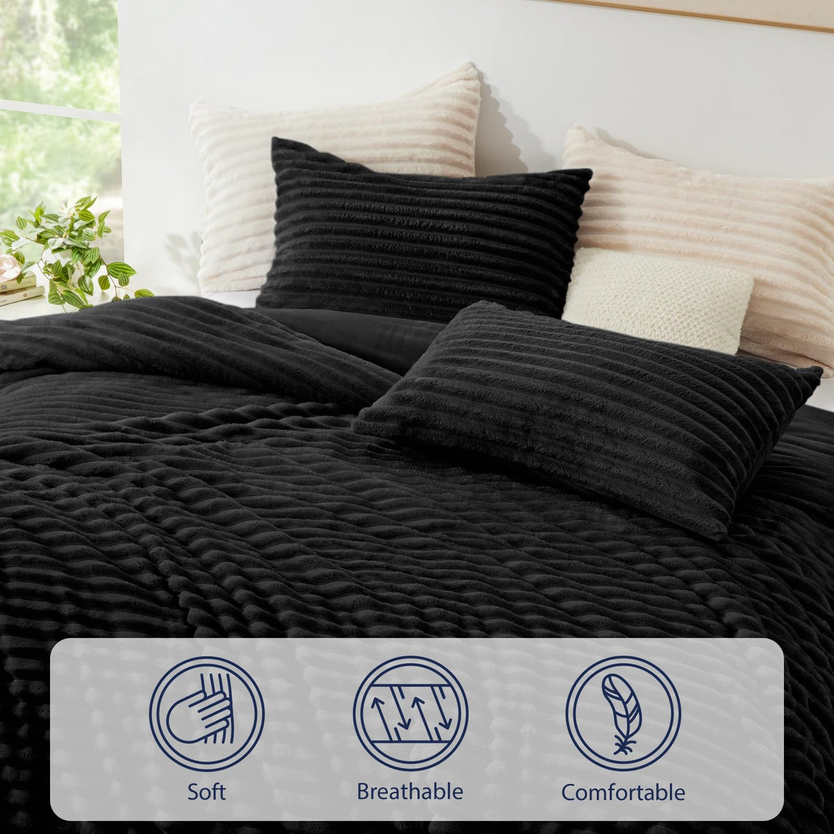 EXQ Home pillow sham close-up emphasizing coordinated bedding and texture