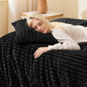EXQ Home stripe jacquard detail showing elegant pattern and evenly distributed fill