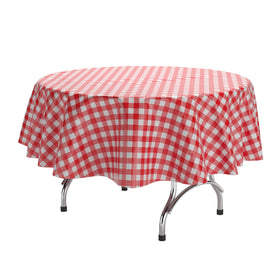Exquisite gingham tablecloth pack of 12 rounds for versatile events.