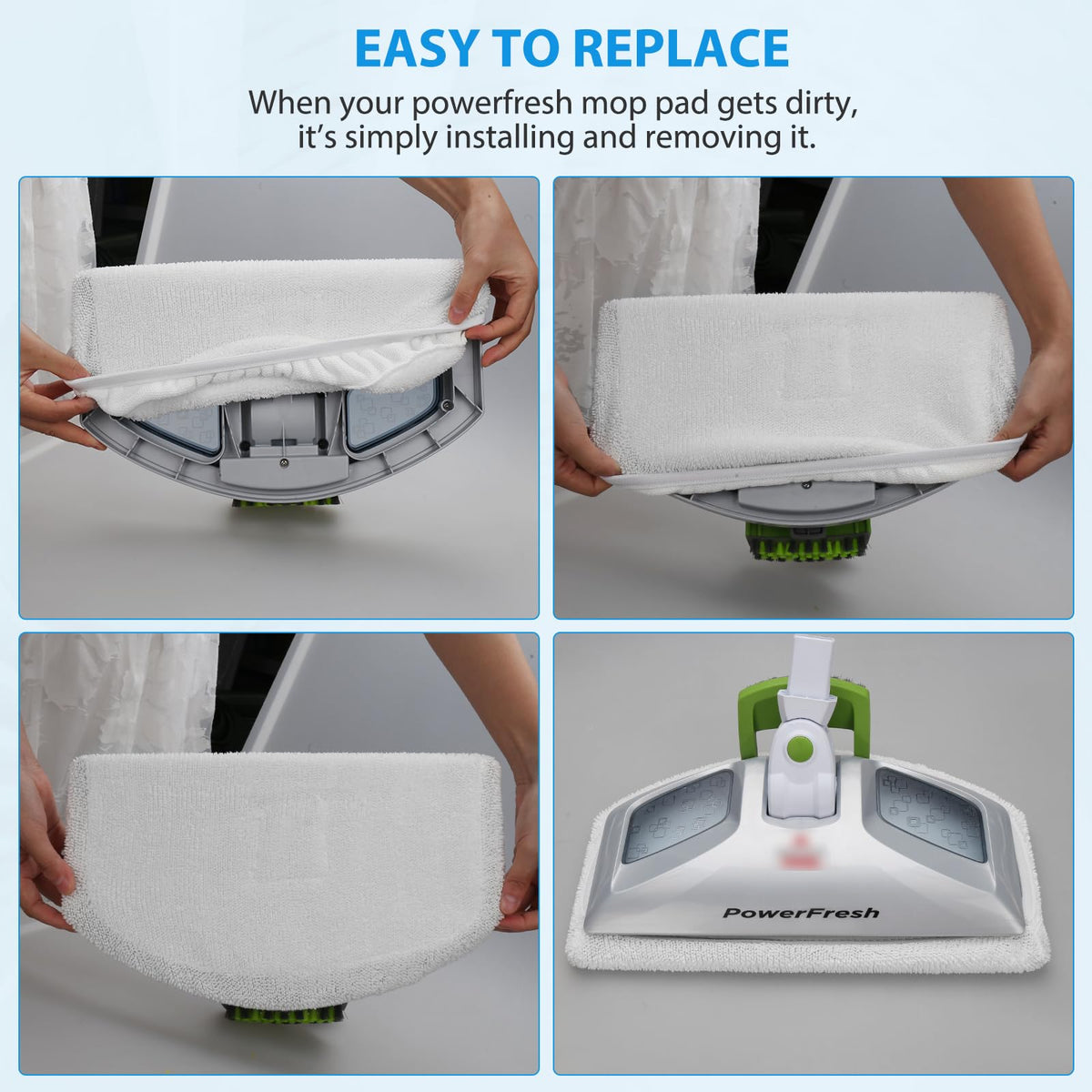 Extolife machine-washable pad simplifies care after cleaning sessions.