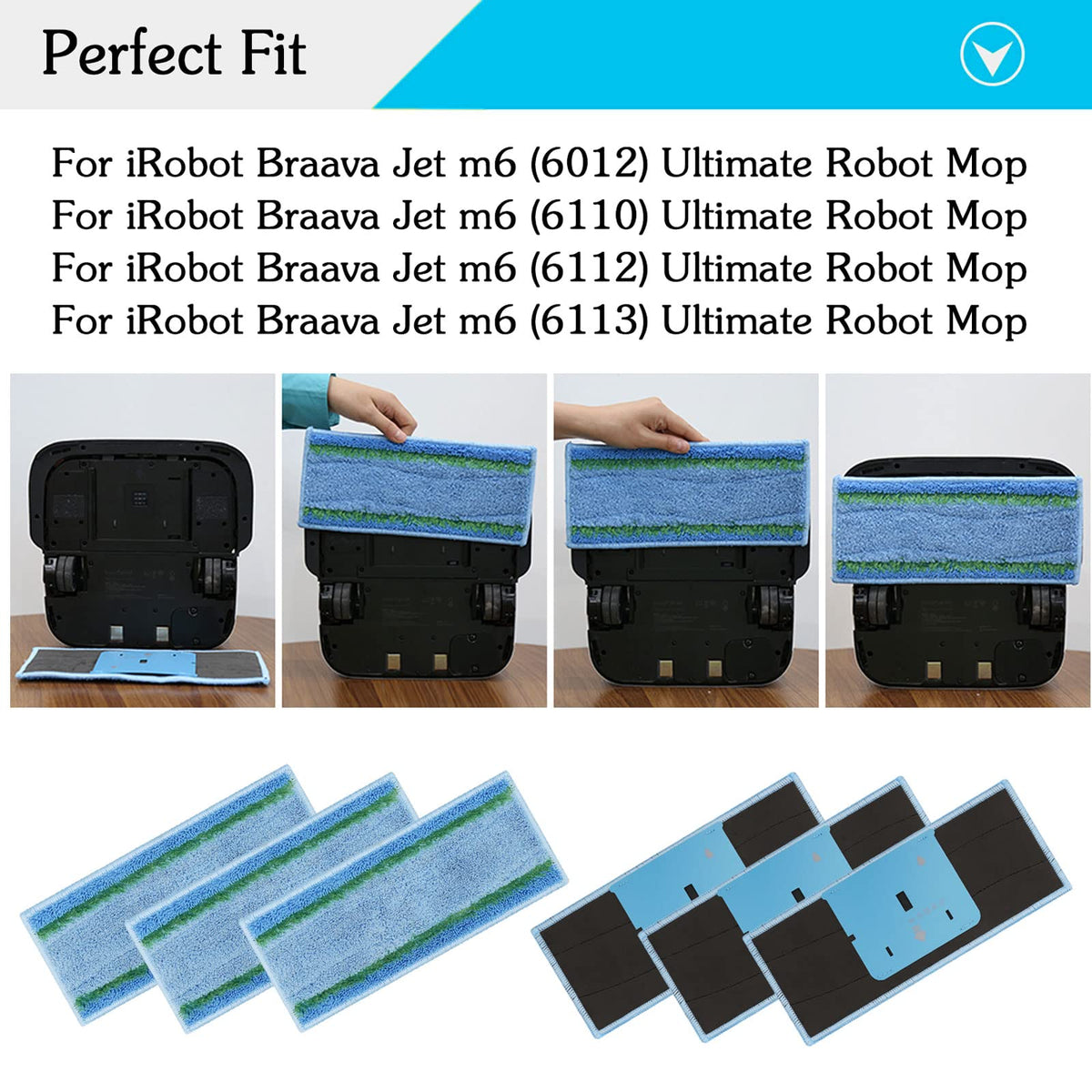 Extolife M6 back plate with tight stitching for Braava m6.