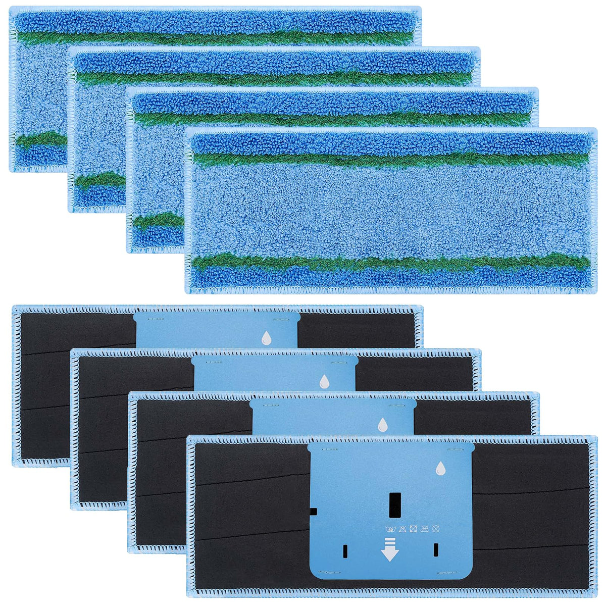 Extolife M6 pad outer blue fibers for deep grime removal.