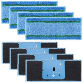 Extolife M6 pad outer blue fibers for deep grime removal.