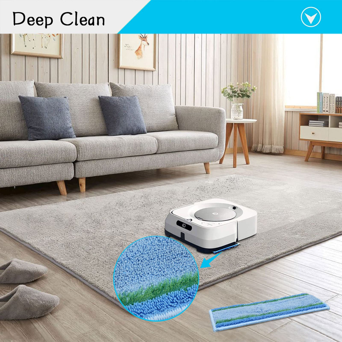 Extolife M6 reusable microfiber pads are easy to hand wash and care for.
