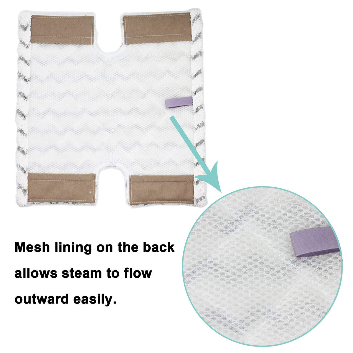 Extolife pad compatible with Shark mop heads for versatile use.