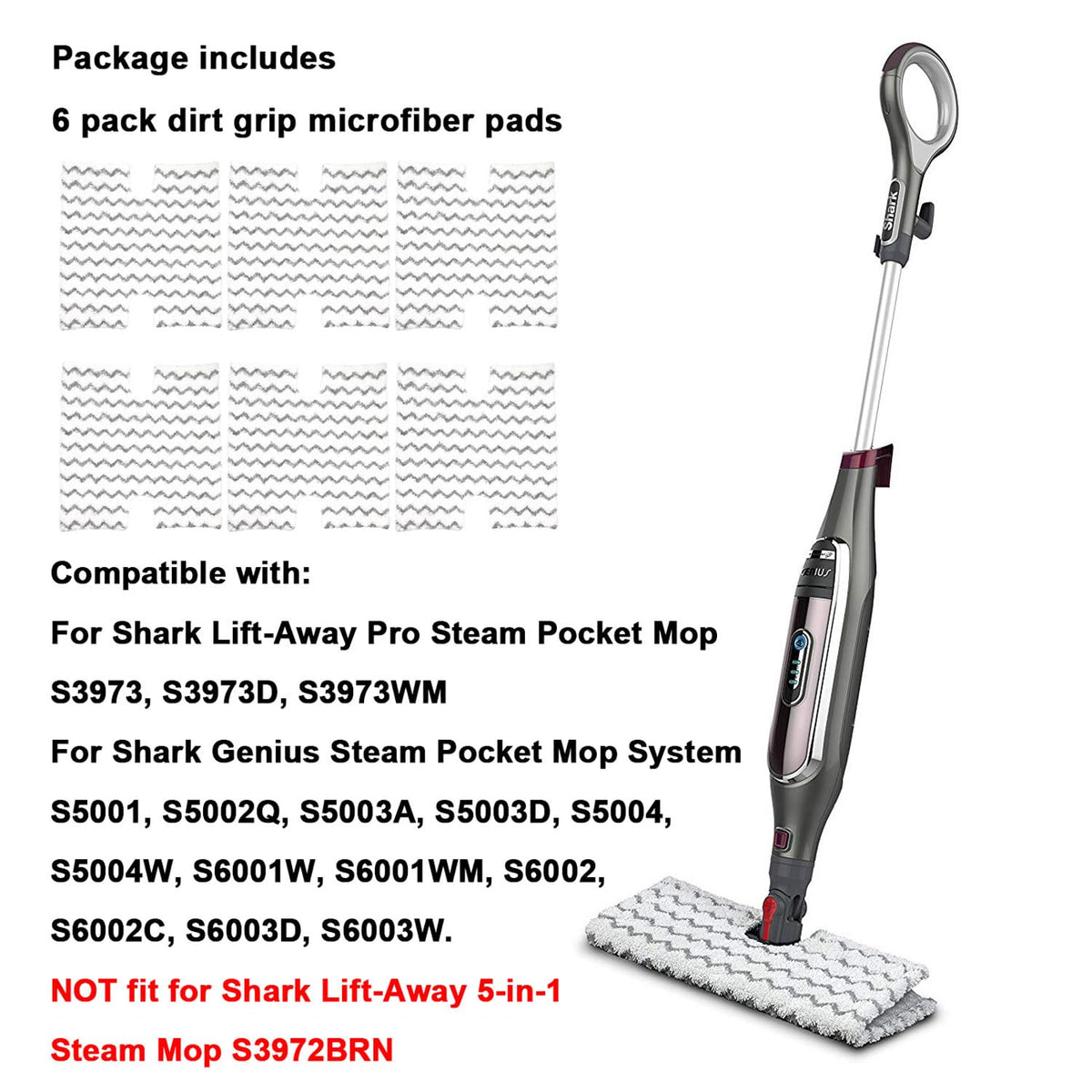 Extolife Shark Genius pad shows mesh liner that speeds steam flow.