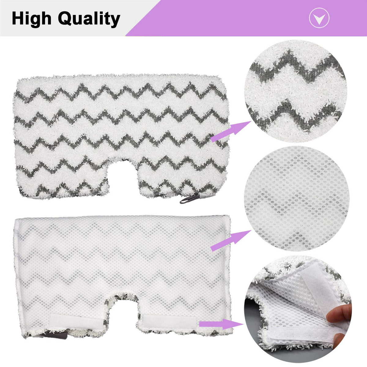 Extolife steam mop pads fit S3601 for easy installation and rapid cleaning.