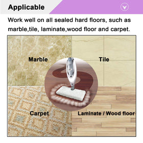 Extolife microfiber scrubbing pads remove tough stains on hard floors.