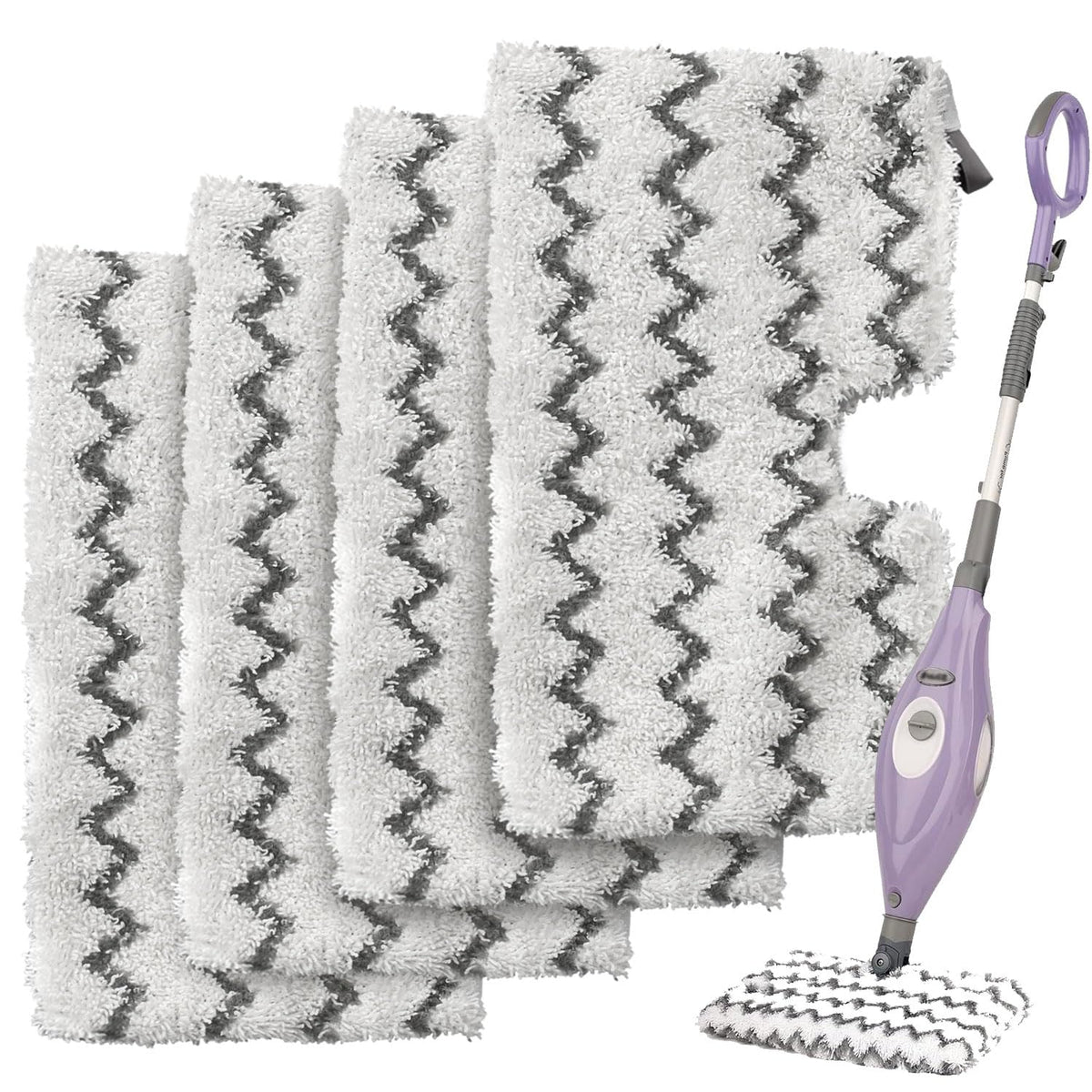 Extolife steam mop pads pack for Shark compatibility, ready for quick floor cleaning.