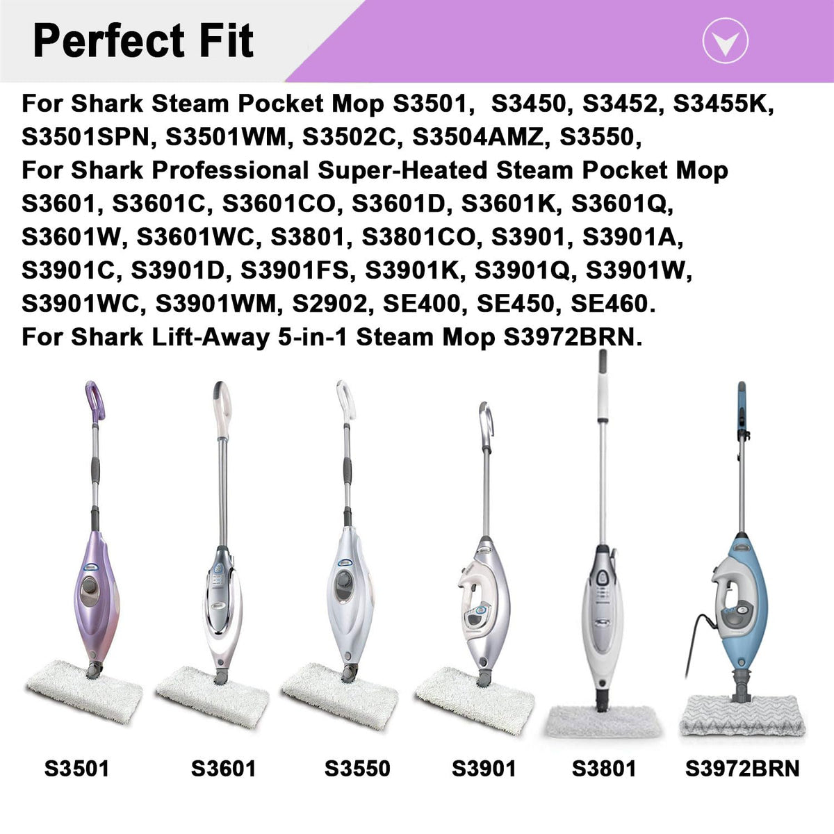 Extolife steam mop pads S3972BRN compatibility for versatile home use.