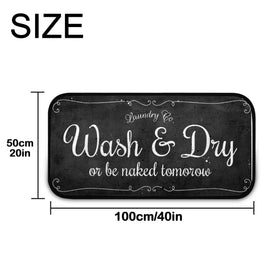 EYECY easy-care polyester rug dries flat after use.