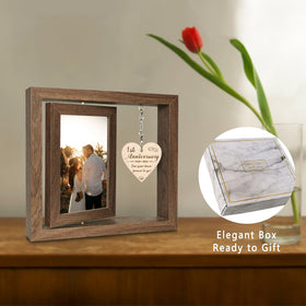 EYITUPC 360-degree rotating frame, easy two-sided display of 4x6 photos.