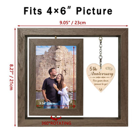 EYITUPC frame dimensions 9x8.2 inches designed to hold two 4x6 photos.