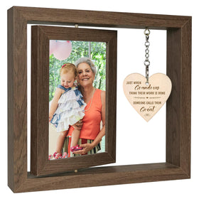 EYITUPC rotating double-sided frame on a desk modeling two memories with smooth motion