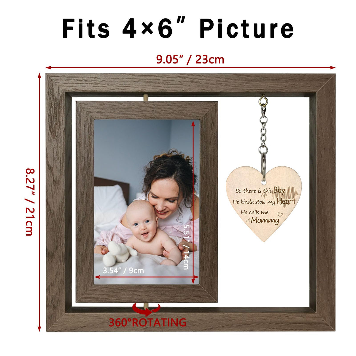 EYITUPC heart-etched quote frame adds warm, timeless charm