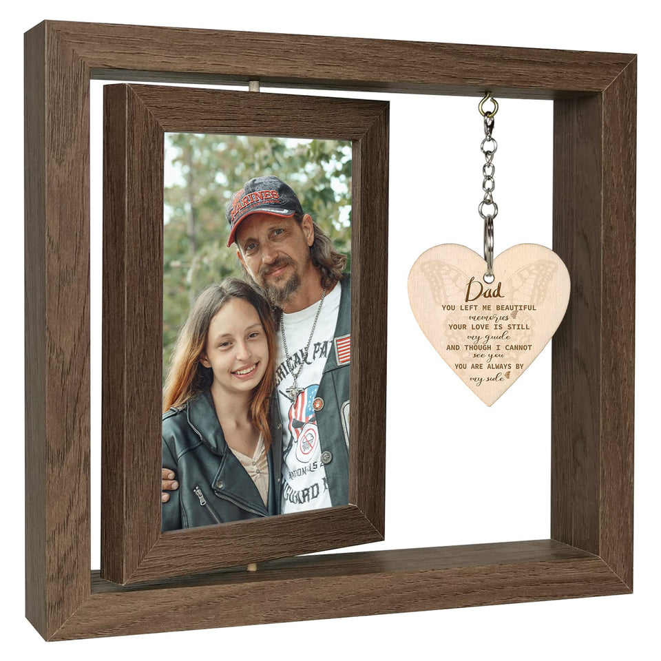 EYITUPC loss-of-dad frame with 4x6 photo inserts for memorial display