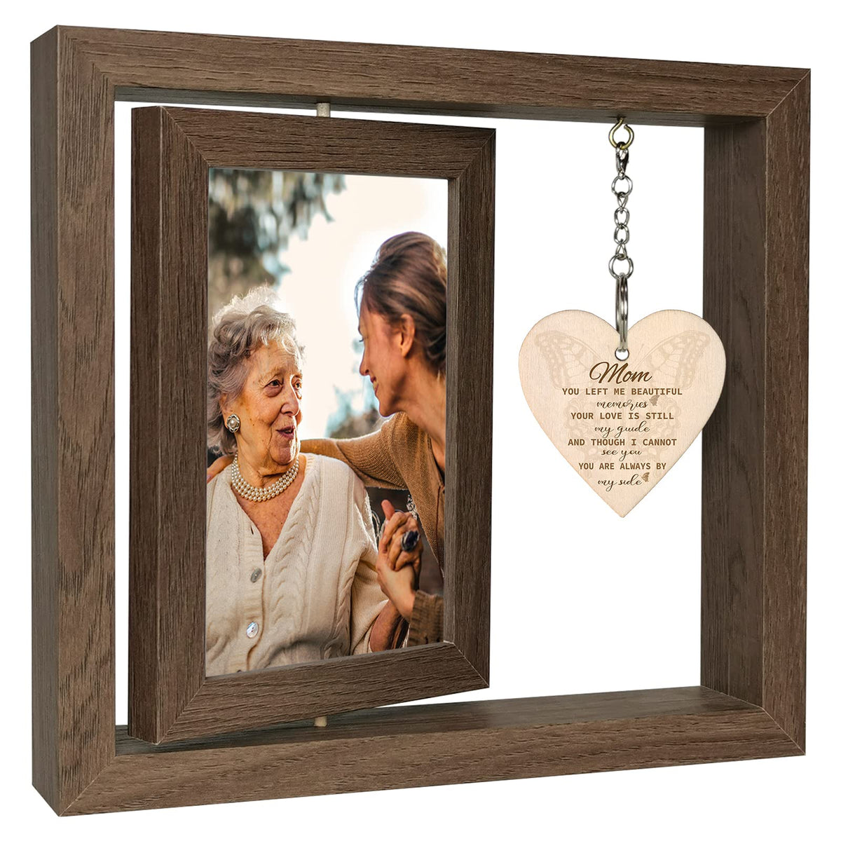 EYITUPC loss of mother frame, front view, with two 4x6 slots for memories.