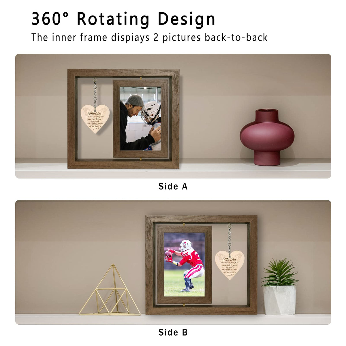 EYITUPC frame with real glass cover protects meaningful photos.