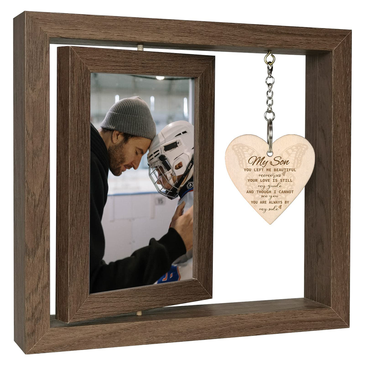 EYITUPC sympathy frame wood shows a sturdy memorial display.