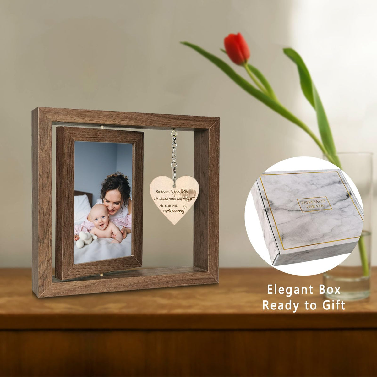 EYITUPC two back-to-back 4x6 slots capture mother-child memories