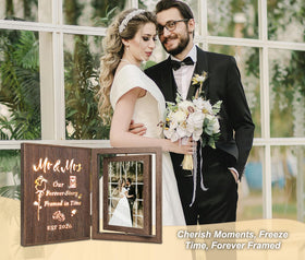 EYITUPC vintage brown finish frame blends with any home décor