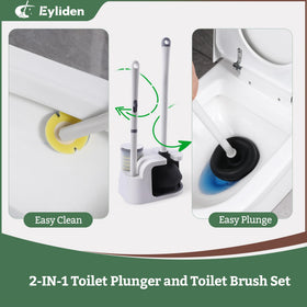 Eyliden 3-step suction plunger for strong seal and powerful clog clearance.