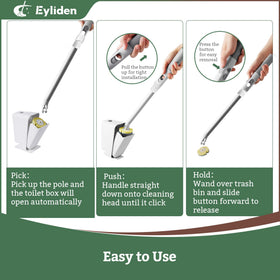 Eyliden compact storage caddy fits most bathrooms and spaces.
