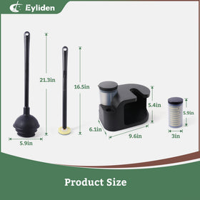 Eyliden toilet bowl wand with extended handle for easy reach