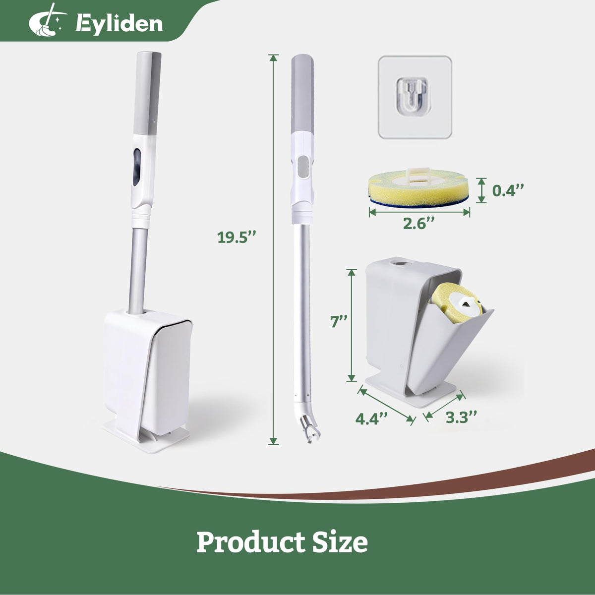 Eyliden 40-refill pack keeps bathrooms fresh with no brush contact.